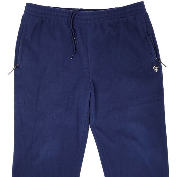 Polo Ralph Lauren Sweatpants Mens Large Blue Fleece Drawstring Zip Leg Openings - Picture 2 of 7